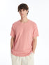 LC Waikiki Crew Neck Short Sleeve Combed Cotton Men's Textured T-Shirt